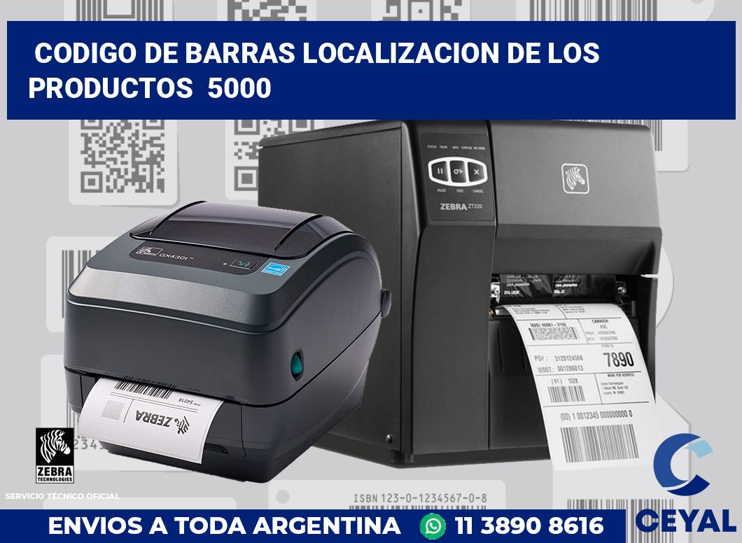 codigo de barras localizacion de los productos 5000
