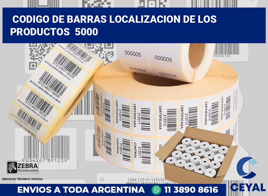 codigo de barras localizacion de los productos  5000