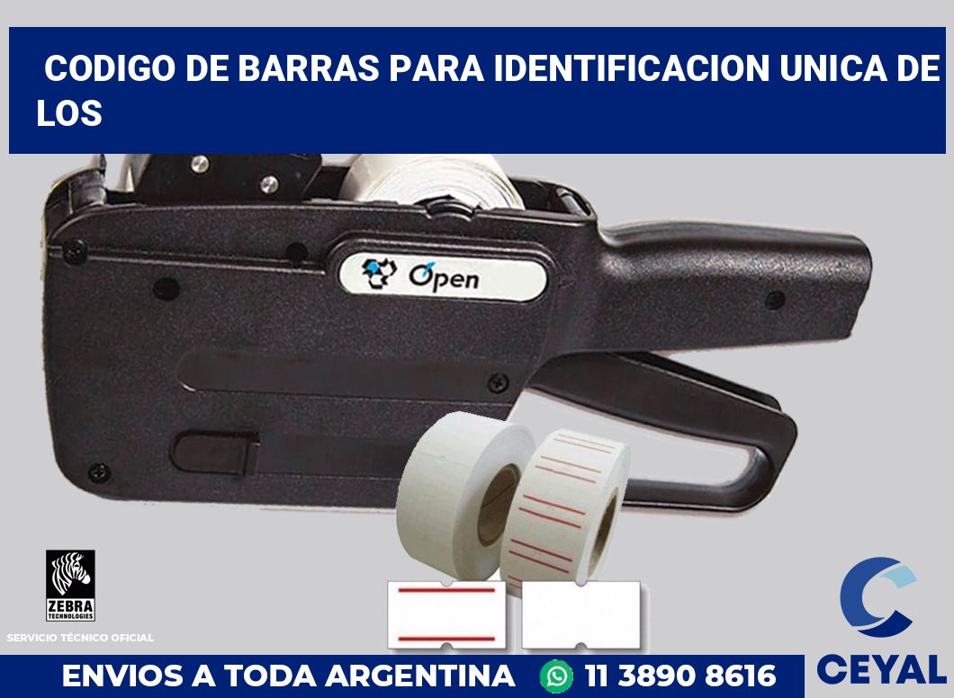 codigo de barras para identificacion unica de los