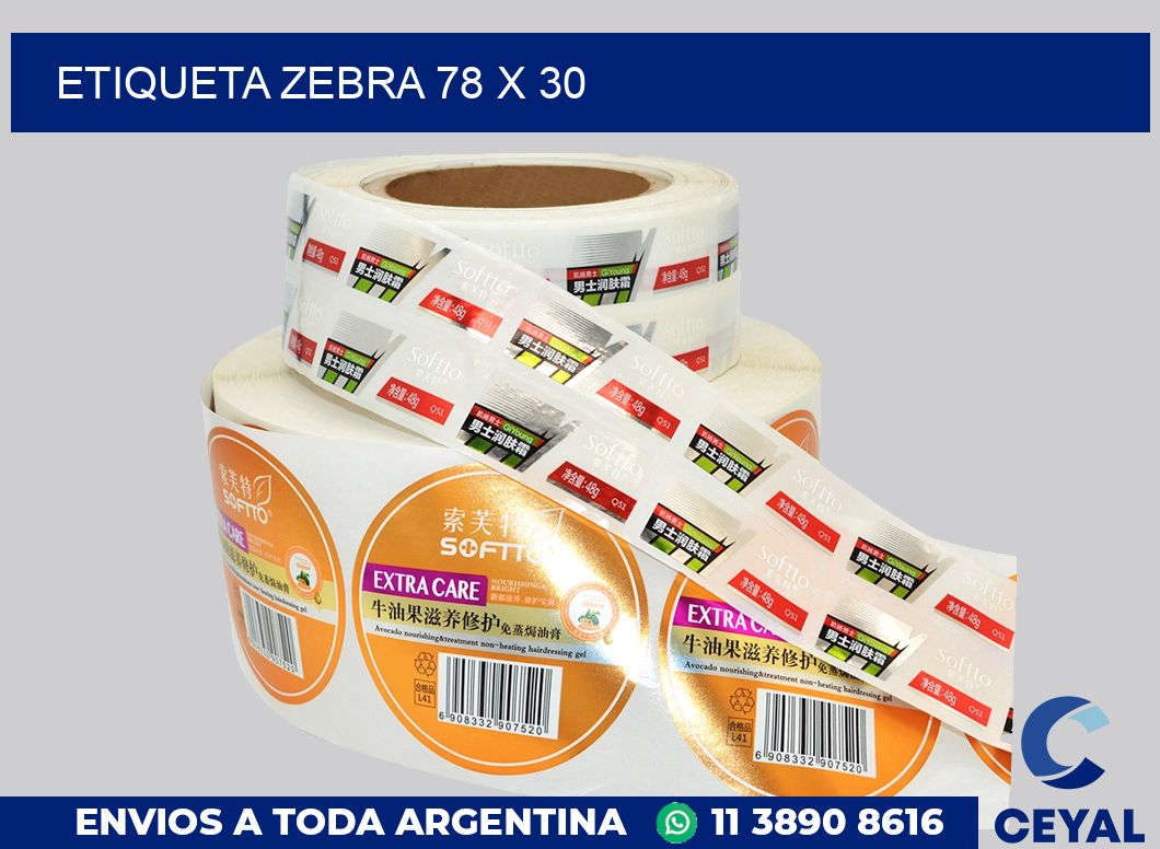 etiqueta zebra 78 x 30