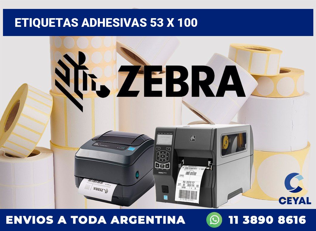etiquetas adhesivas 53 x 100