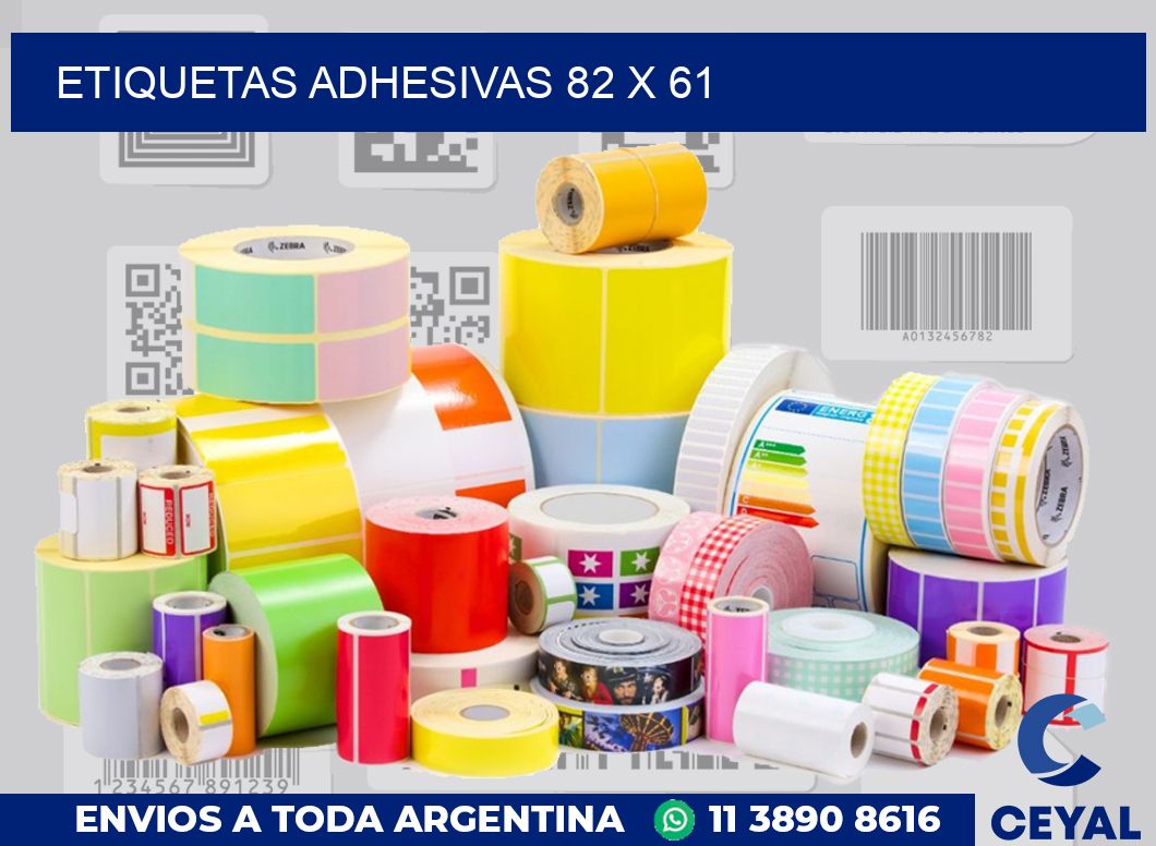 etiquetas adhesivas 82 x 61