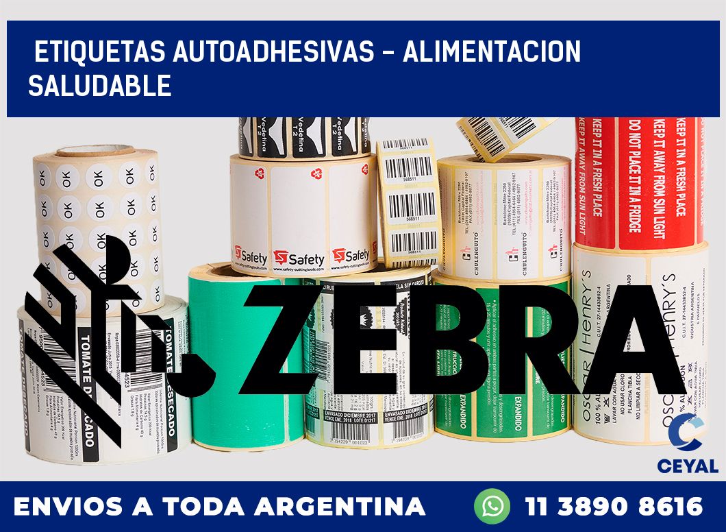 etiquetas autoadhesivas – alimentacion saludable