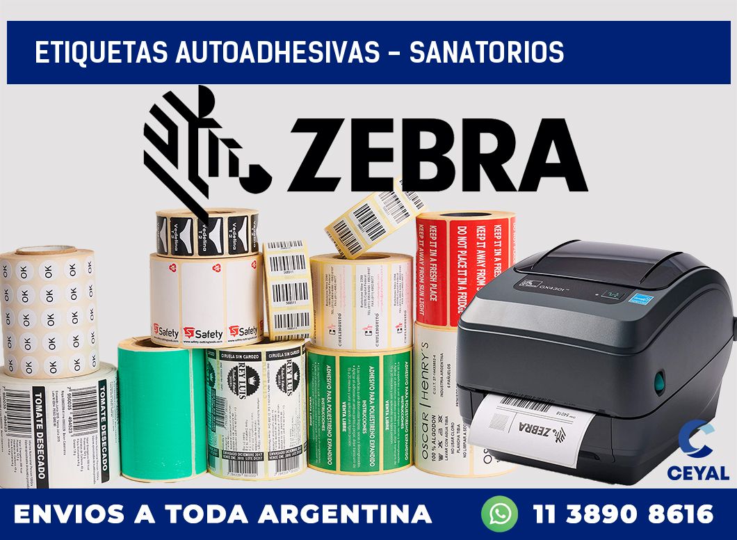 etiquetas autoadhesivas – sanatorios