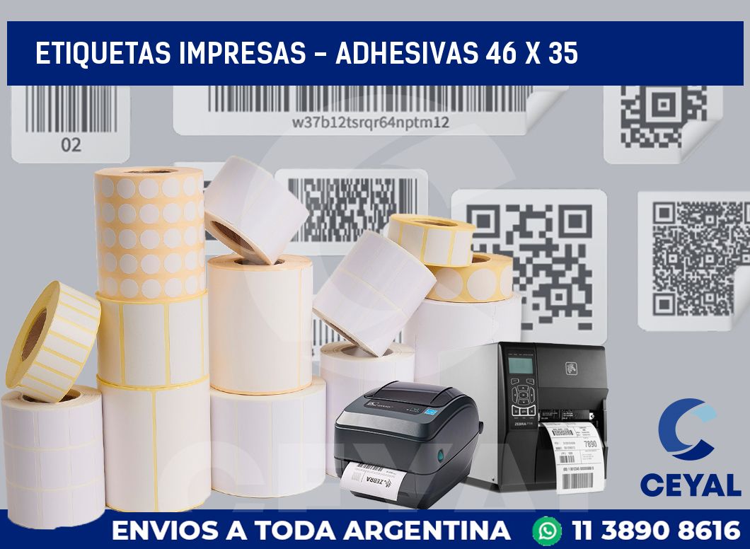 etiquetas impresas – Adhesivas 46 x 35