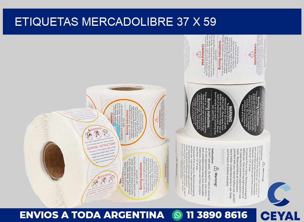 etiquetas mercadolibre 37 x 59