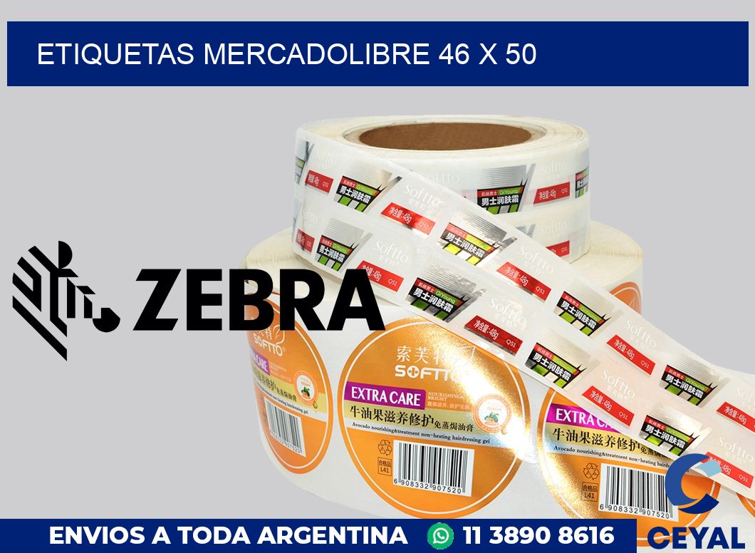 etiquetas mercadolibre 46 x 50