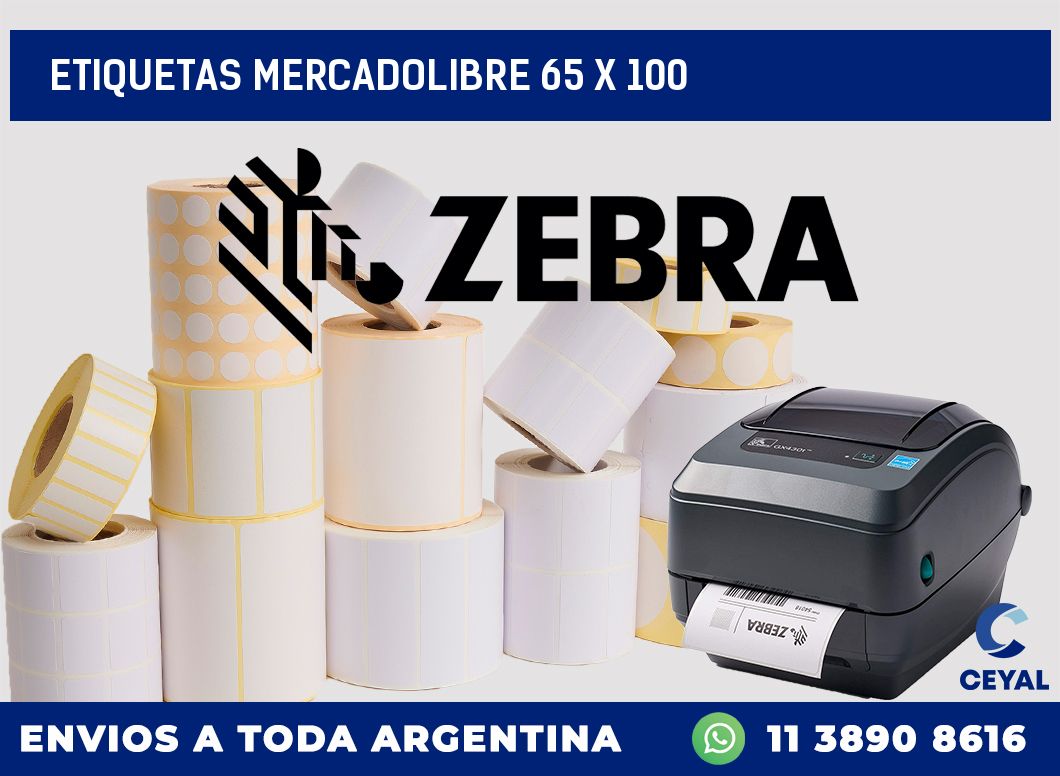 etiquetas mercadolibre 65 x 100