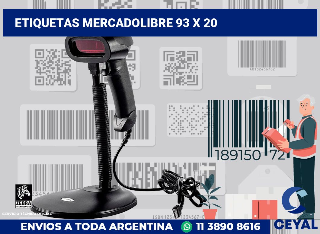 etiquetas mercadolibre 93 x 20