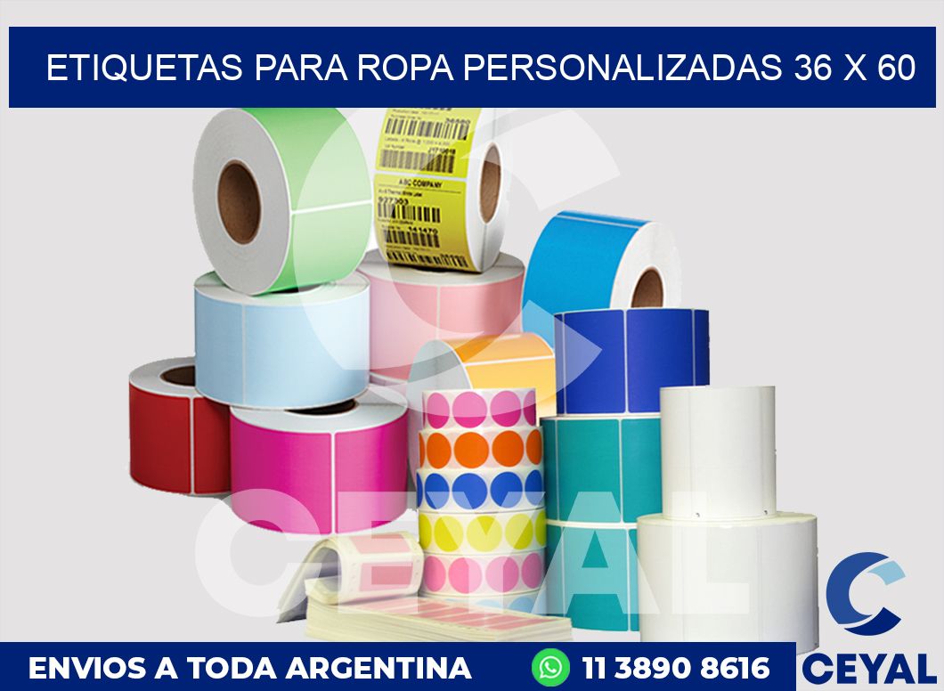 etiquetas para ropa personalizadas 36 x 60