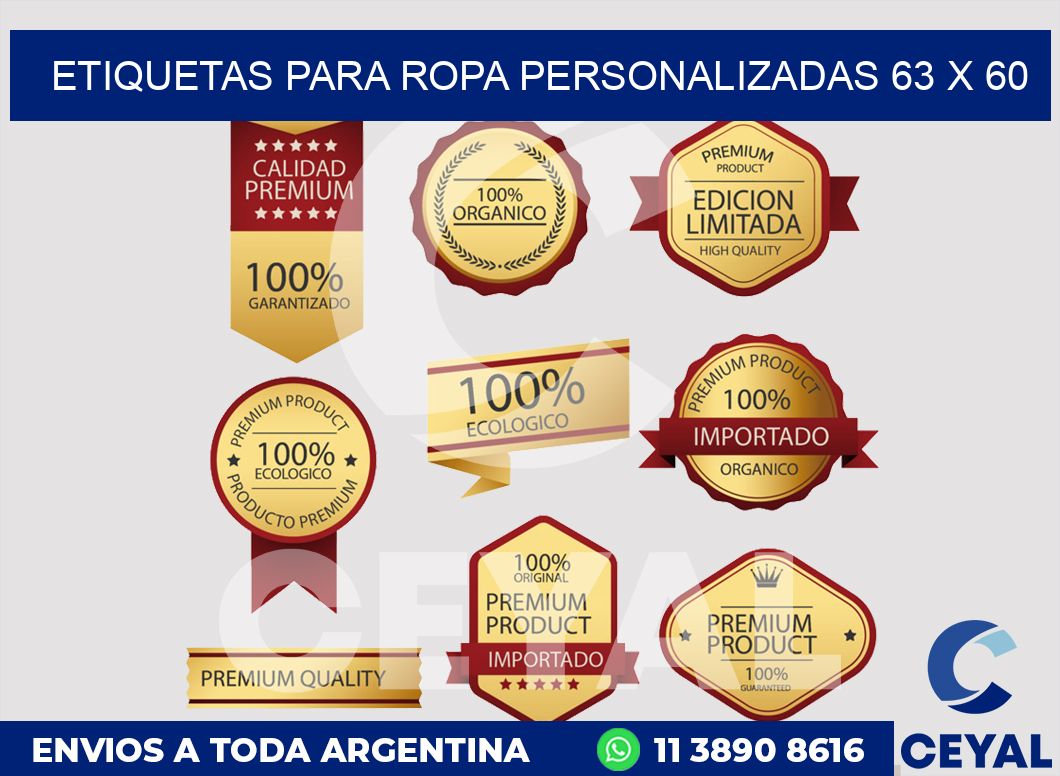 etiquetas para ropa personalizadas 63 x 60