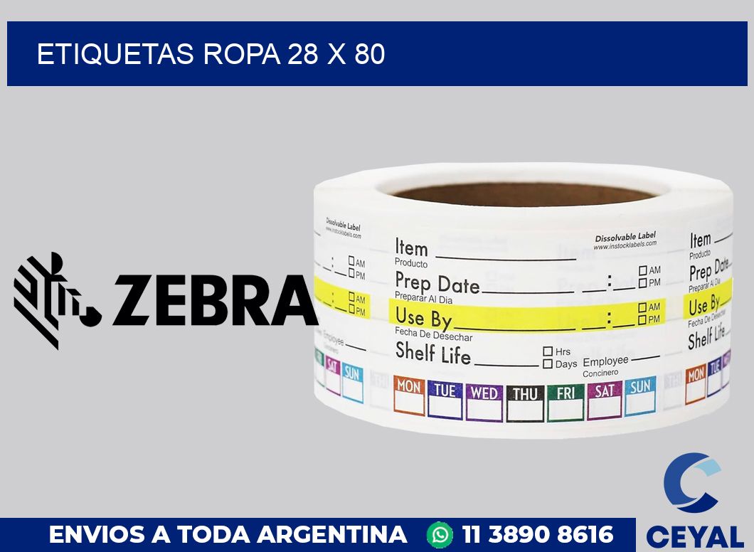 etiquetas ropa 28 x 80