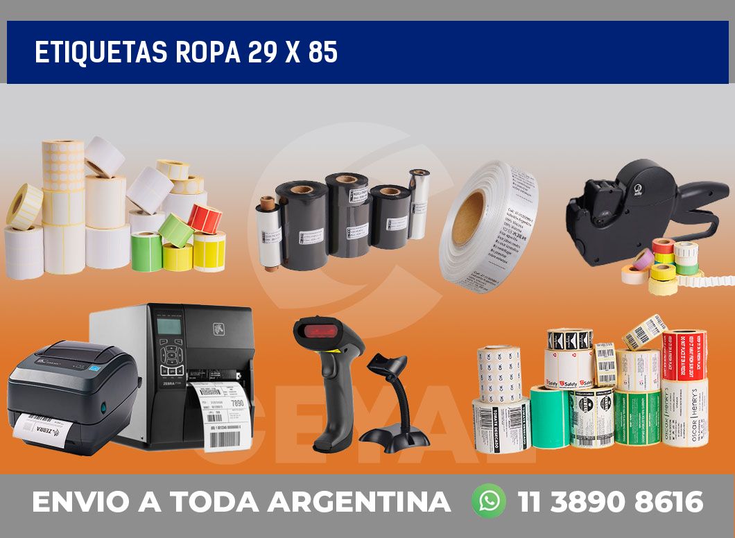 etiquetas ropa 29 x 85