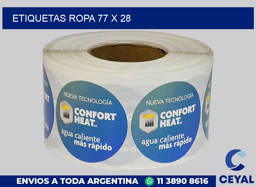 etiquetas ropa 77 x 28