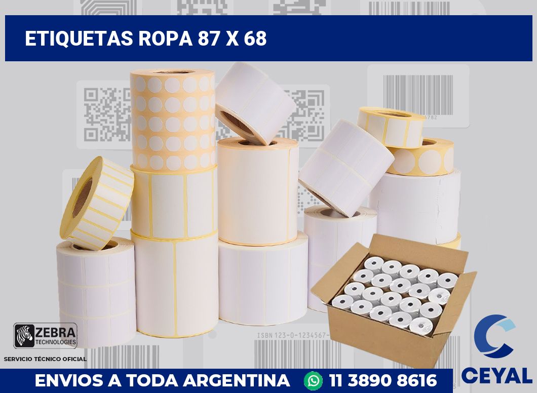 etiquetas ropa 87 x 68