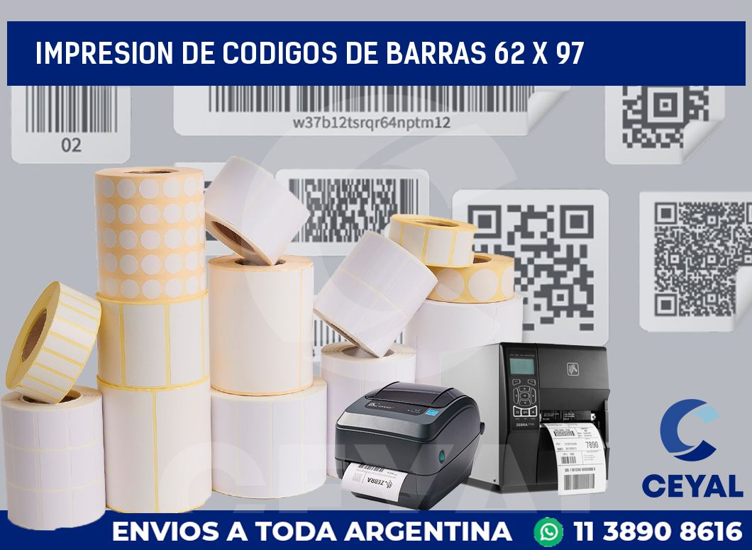impresion de codigos de barras 62 x 97
