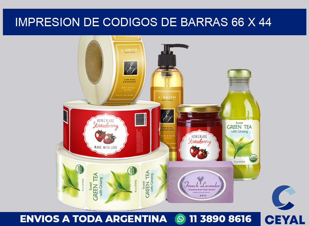 impresion de codigos de barras 66 x 44