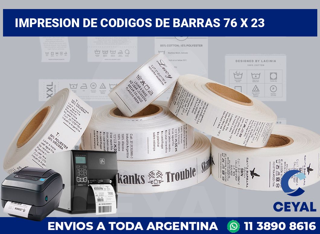 impresion de codigos de barras 76 x 23