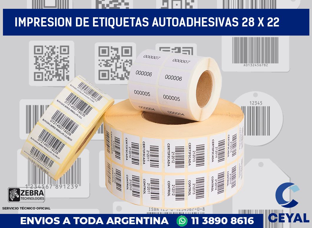 impresion de etiquetas autoadhesivas 28 x 22