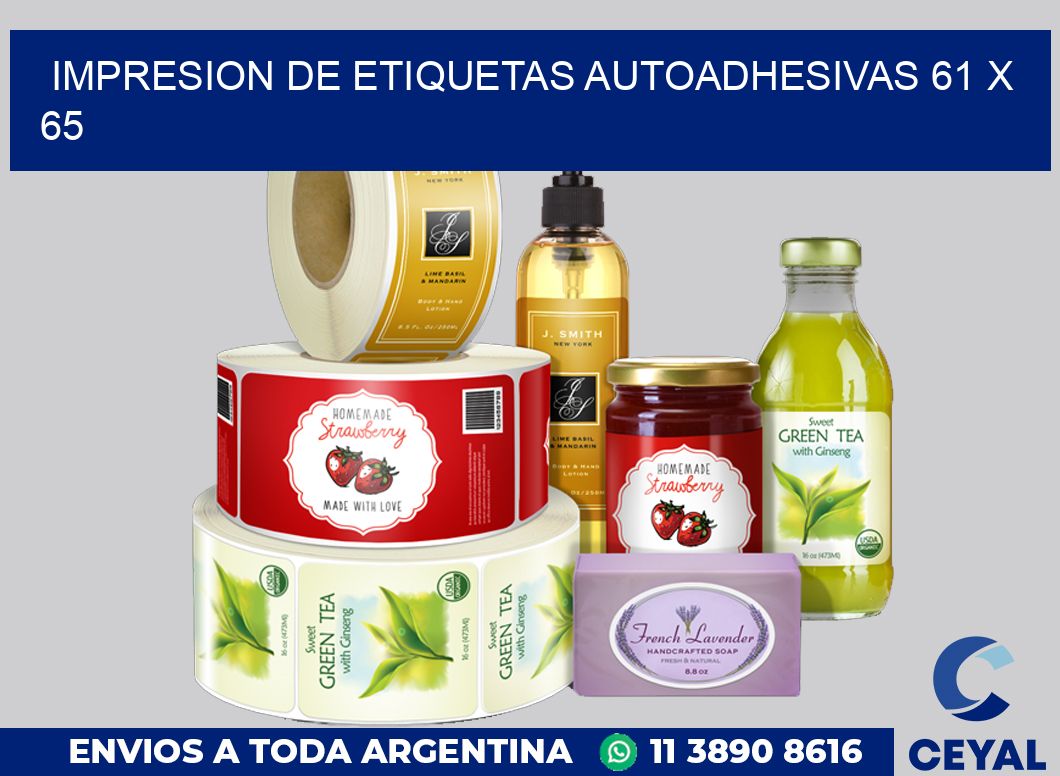 impresion de etiquetas autoadhesivas 61 x 65