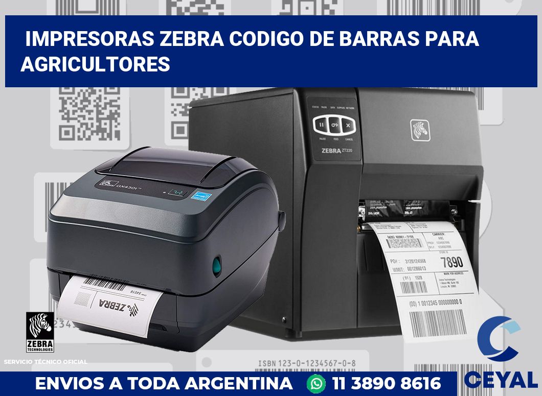 impresoras zebra codigo de barras para Agricultores