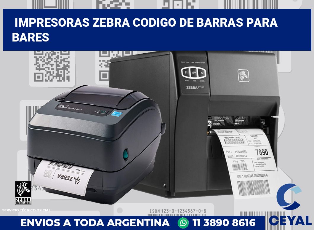 impresoras zebra codigo de barras para Bares
