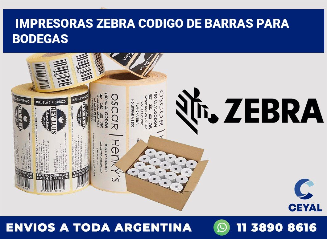 impresoras zebra codigo de barras para Bodegas