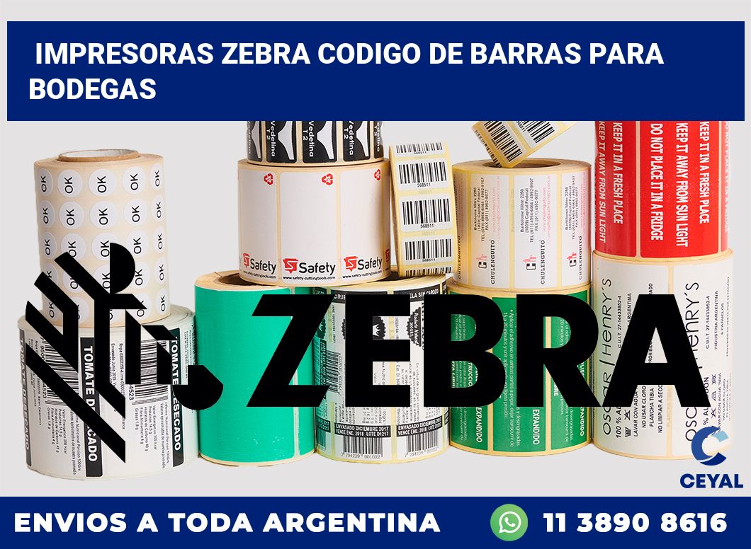 impresoras zebra codigo de barras para Bodegas