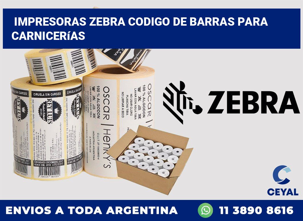 impresoras zebra codigo de barras para Carnicerías