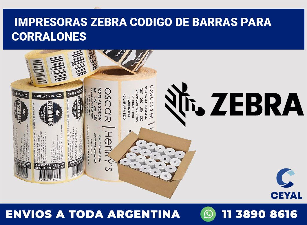 impresoras zebra codigo de barras para Corralones