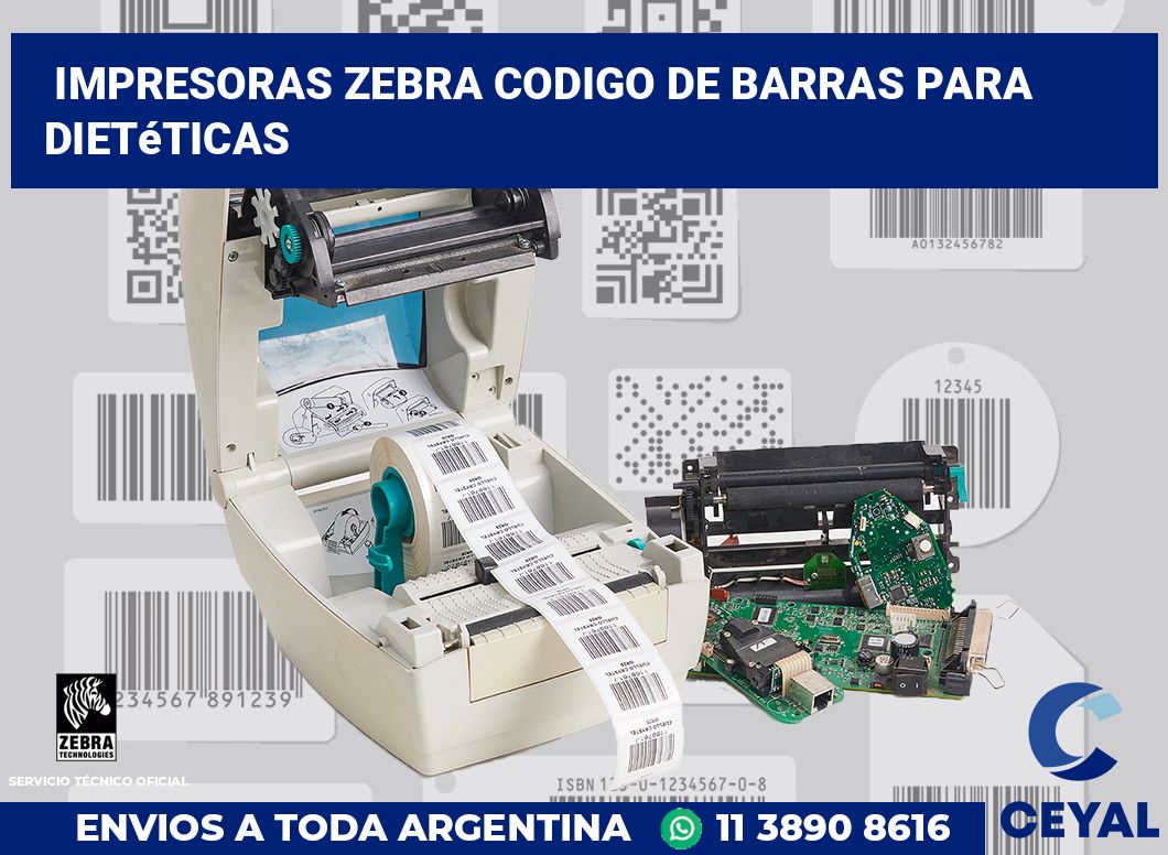 impresoras zebra codigo de barras para Dietéticas