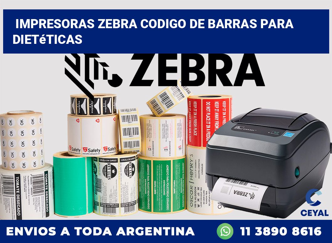 impresoras zebra codigo de barras para Dietéticas
