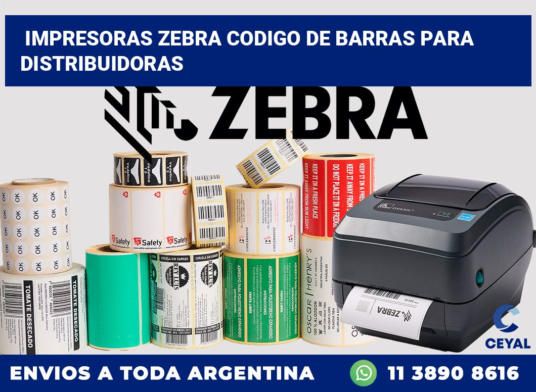 impresoras zebra codigo de barras para Distribuidoras