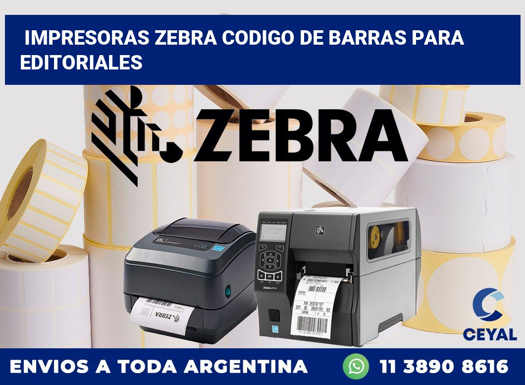 impresoras zebra codigo de barras para Editoriales