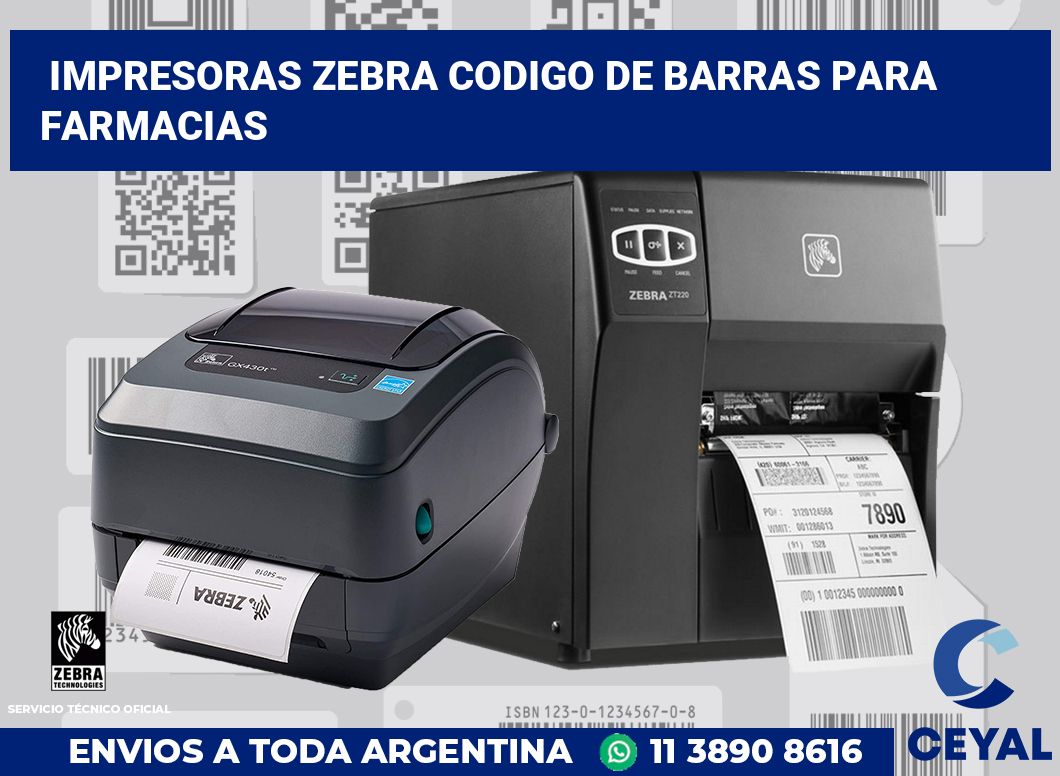 impresoras zebra codigo de barras para Farmacias
