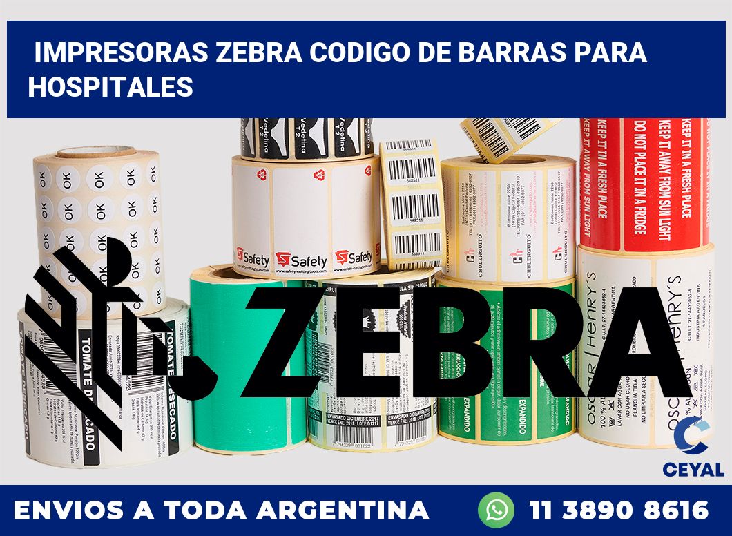 impresoras zebra codigo de barras para Hospitales