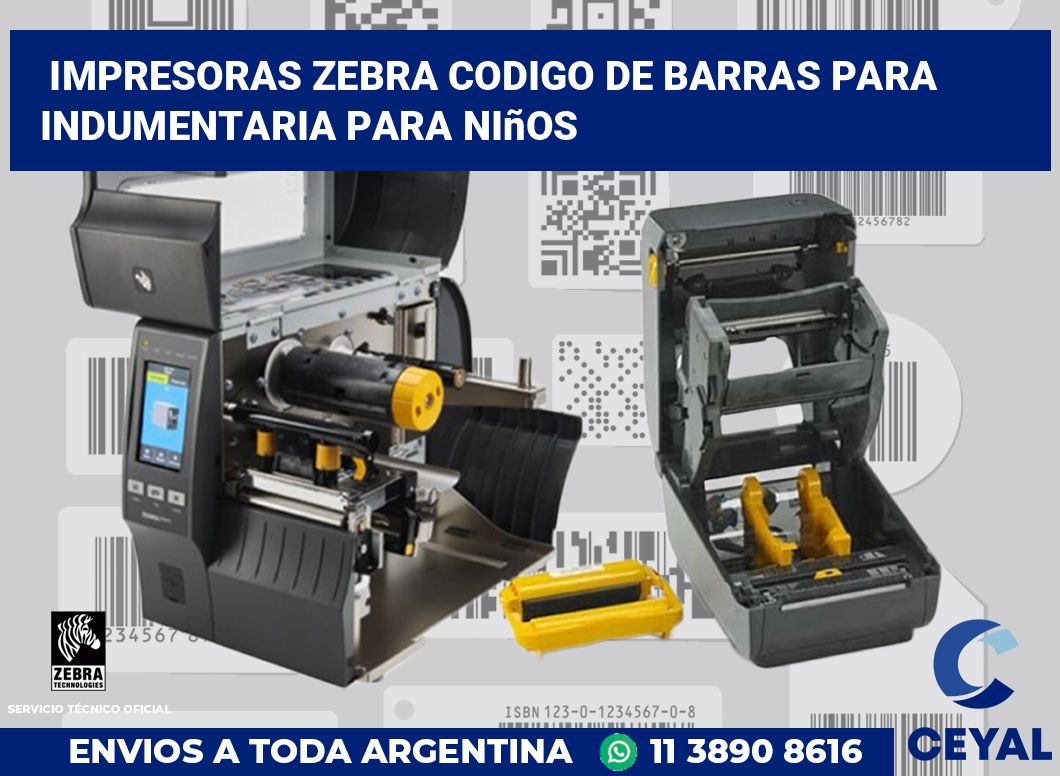 impresoras zebra codigo de barras para Indumentaria para niños