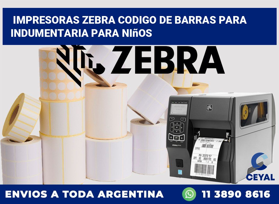 impresoras zebra codigo de barras para Indumentaria para niños
