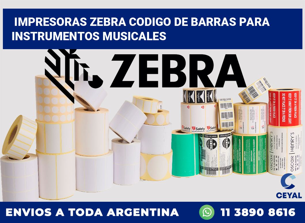 impresoras zebra codigo de barras para Instrumentos musicales