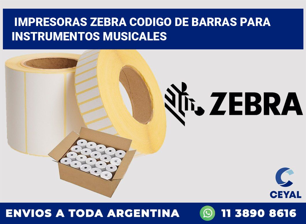 impresoras zebra codigo de barras para Instrumentos musicales