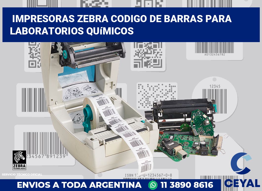 impresoras zebra codigo de barras para Laboratorios químicos