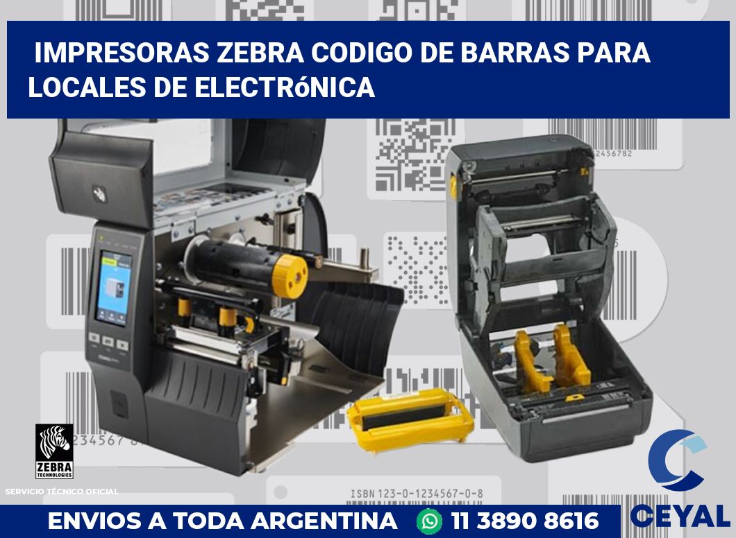 impresoras zebra codigo de barras para Locales de electrónica