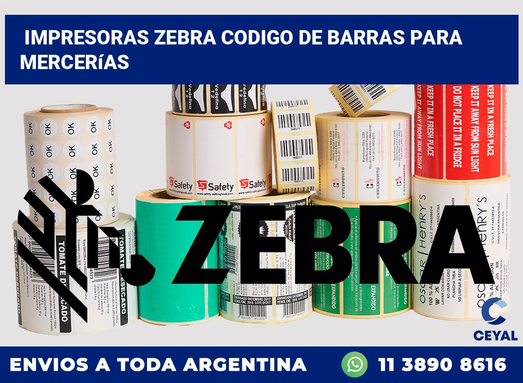 impresoras zebra codigo de barras para Mercerías