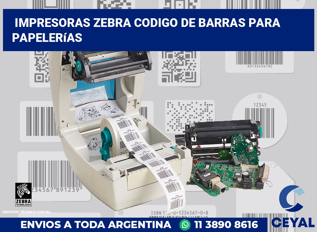 impresoras zebra codigo de barras para Papelerías