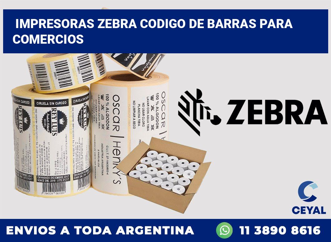 impresoras zebra codigo de barras para comercios