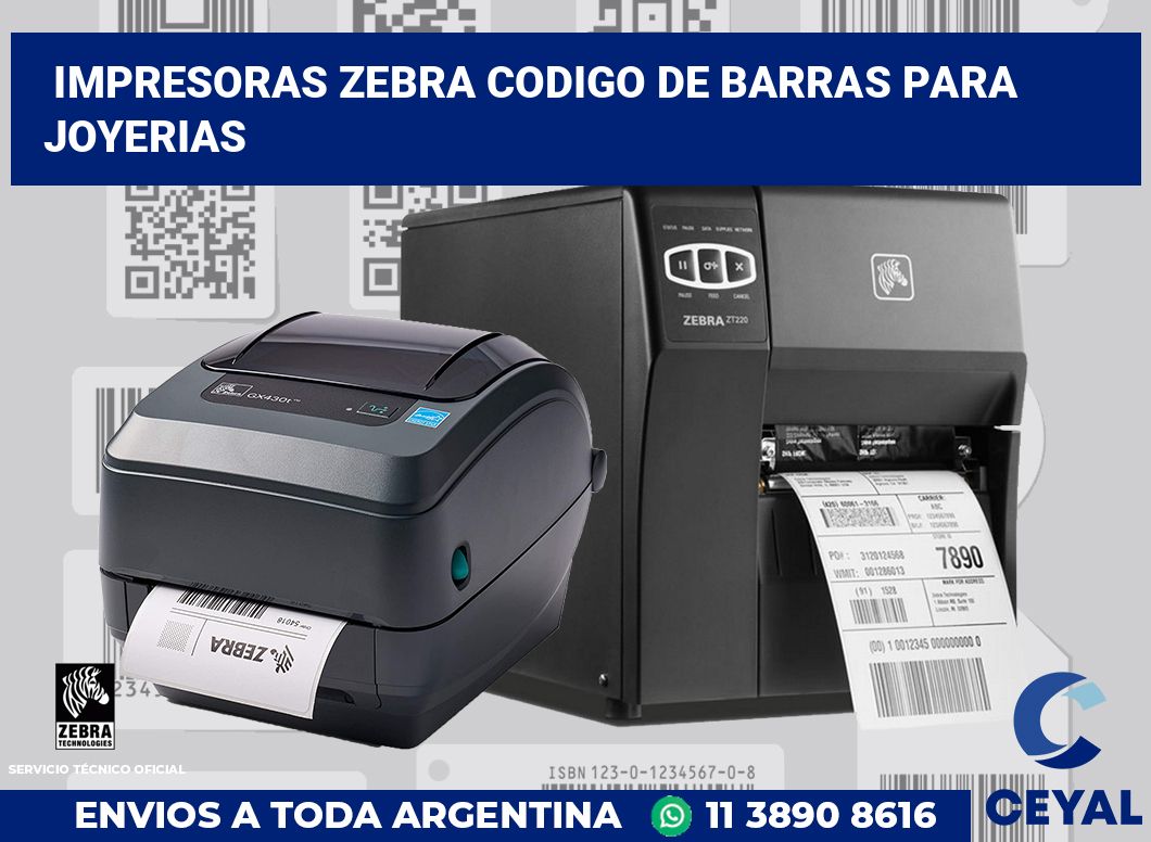 impresoras zebra codigo de barras para joyerias