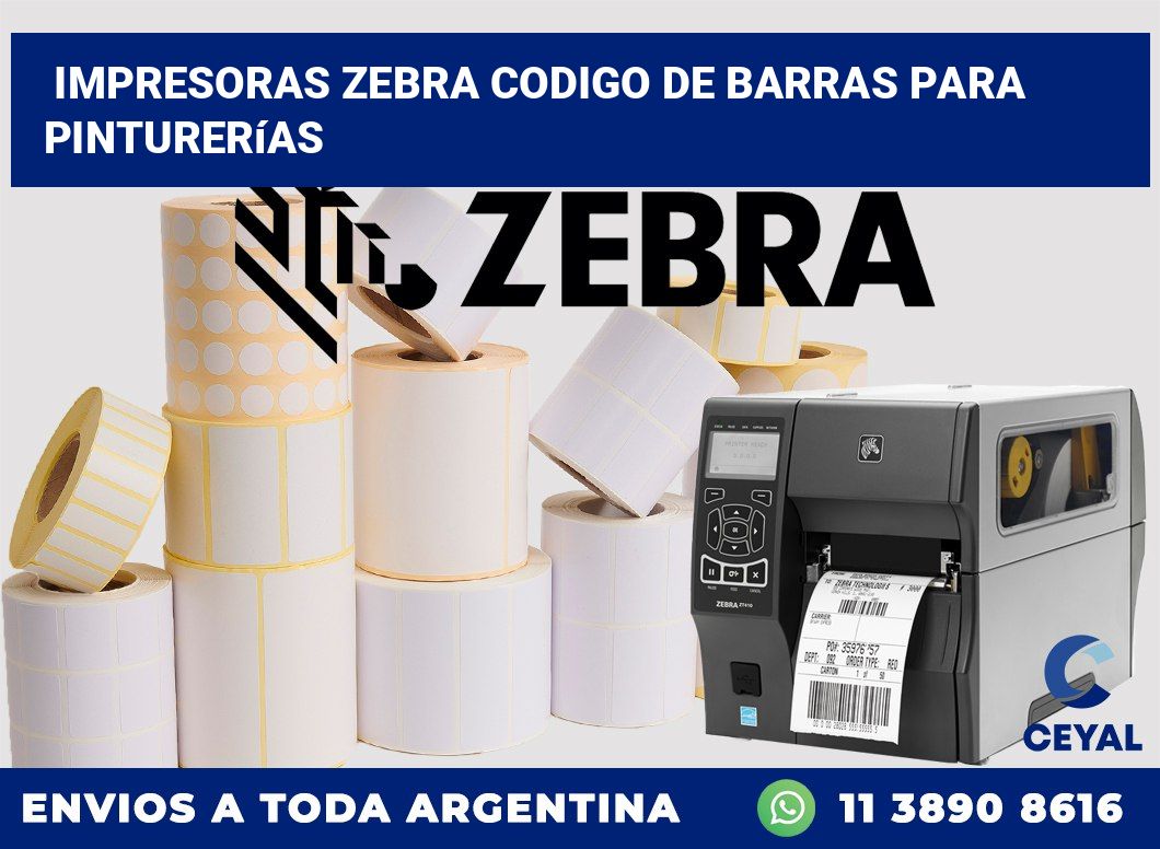 impresoras zebra codigo de barras para pinturerías