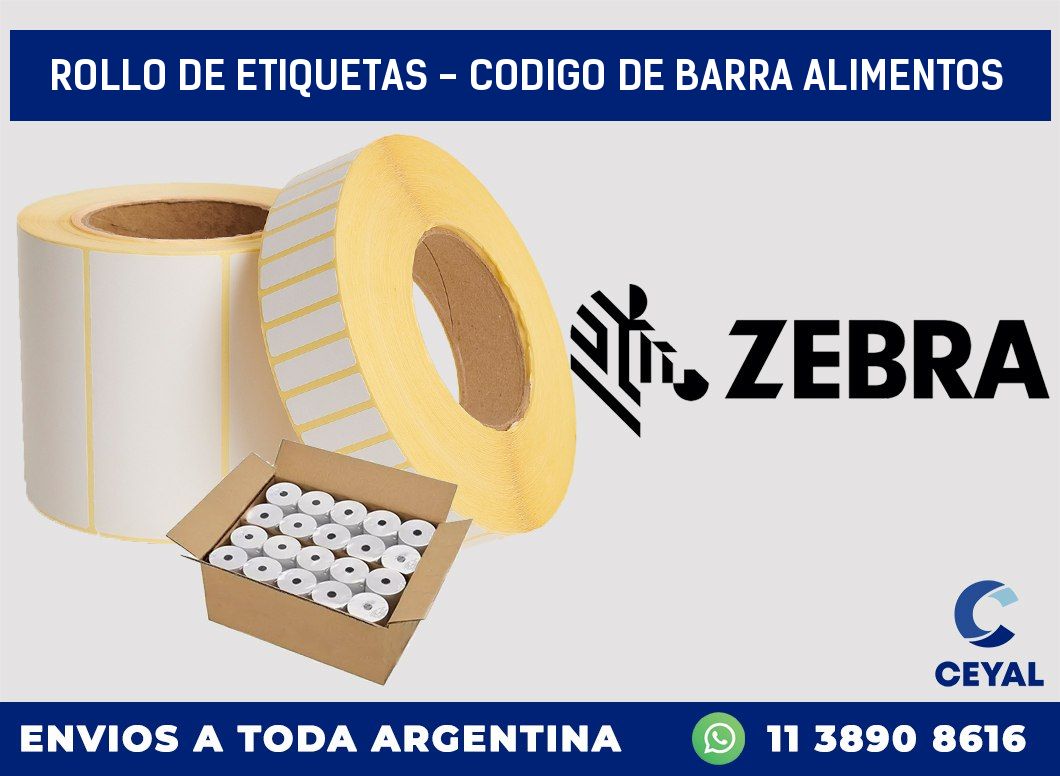 rollo de etiquetas – codigo de barra alimentos