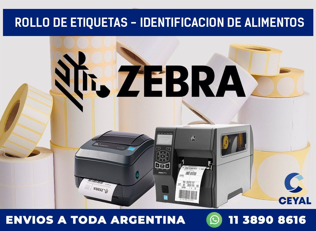 rollo de etiquetas – identificacion de alimentos