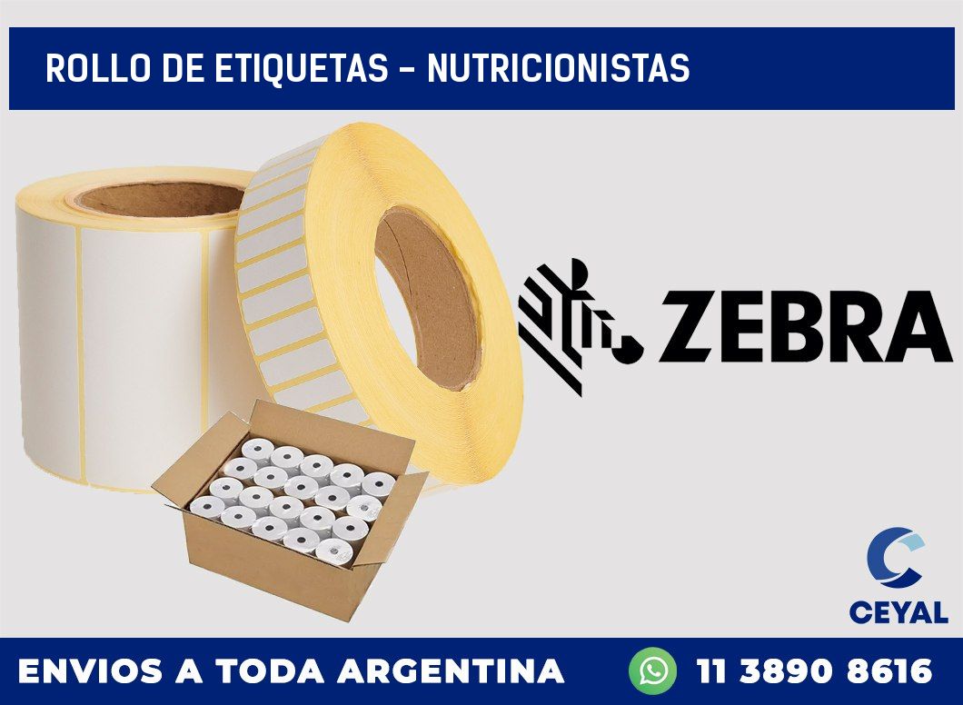 rollo de etiquetas – nutricionistas